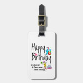 私の好きな人は生まれ今日だった。誕生日願い ラゲッジタグ (正面縦)