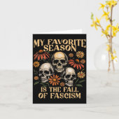 私の好きな季節はファシズムの秋ハロウィン カード (黄色い花)