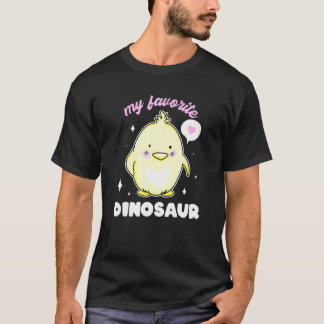 私の好きな小さな恐竜のパンチライン かわいいニワトリ愛好家 Tシャツ