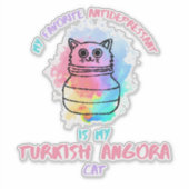 私の好きな抗鬱剤は私のトルコのアンゴラcaである シール (正面)