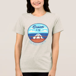 私の好きな色はオーシャンブルー クルーズTシャツ トライブレンドTシャツ