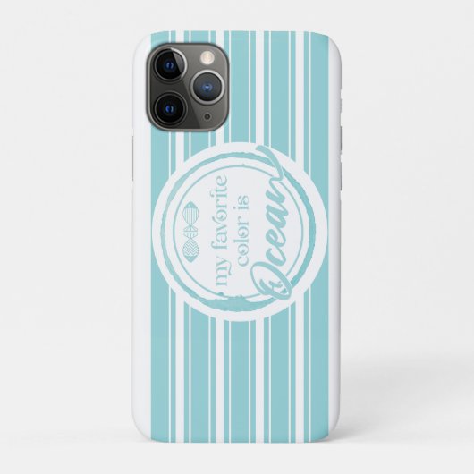私の好きな色はオーシャンブルー ビーチタオル Case-Mate iPhoneケース (裏)