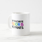 私の好きな色はパンツなし コーヒーマグカップ (正面左)