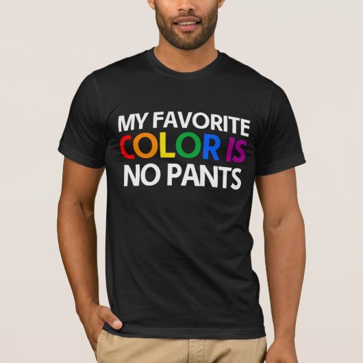 私の好きな色はパンツなし Tシャツ (正面)