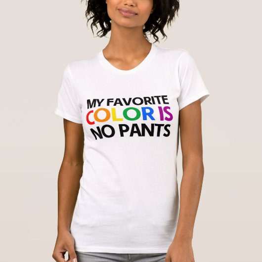 私の好きな色はパンツなし Tシャツ (正面)
