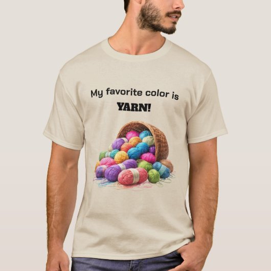 私の好きな色は毛糸 Tシャツ (正面)