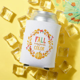 私の好きな色は秋 紅葉リース 缶クーラー