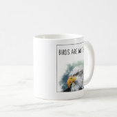 私の好きな鳥 (ワシ) コーヒーマグカップ (正面右)