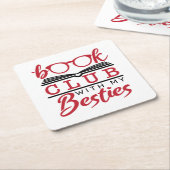 私の好みのブッククラブ スクエアペーパーコースター (アングル)