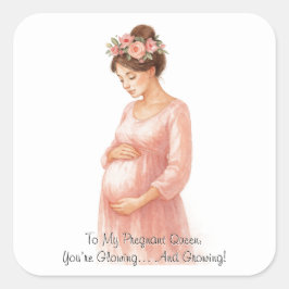 私の妊娠クイーンへ – かわいいフローラ妊娠 | スクエアシール