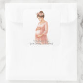 私の妊娠クイーンへ – かわいいフローラ妊娠 | スクエアシール (バッグ)