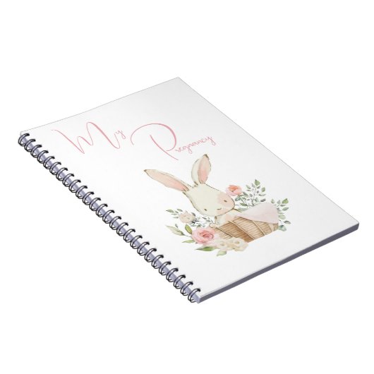 私の妊娠ピンクのウサギのスクリプト写真 ノートブック (右側)