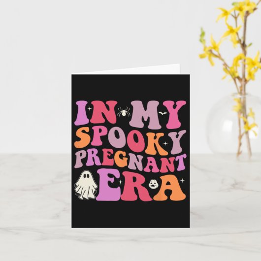 私の妊娠中不気味のハロウィーン妊娠Anno カード (黄色い花)
