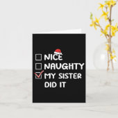 私の妹いけなはクリスマスリストの家族をやった カード (黄色い花)