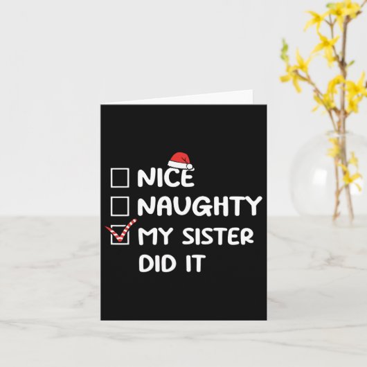 私の妹いけなはクリスマスリストの家族をやった カード (黄色い花)