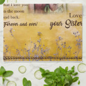 私の妹に永遠にあなたの妹を愛し キッチンタオル (折り畳み)