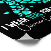 私の妹の卵巣がん認識度の衣服ティール(緑がかった色) ポスター (角)