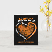 私の妹の白血病の愛する記憶の中で カード (黄色い花)