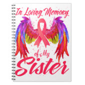 私の妹の翼の乳がんへの愛情に満ちた思い出で ノートブック (正面)