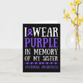 私の妹の過剰摂取追悼のために紫を着る カード (黄色い花)