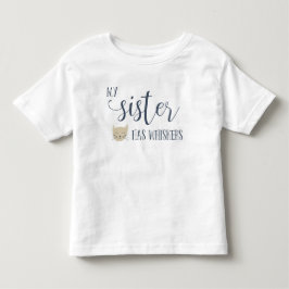 「私の妹はヒゲがある」タイポグラフィーデザイン トドラーTシャツ