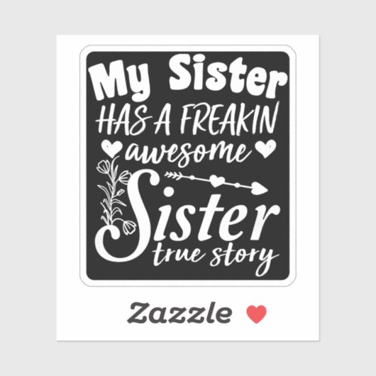 私の妹はフリーキンの妹素晴らしのかわいい引用文だ シール (シート)