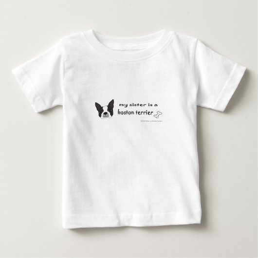 私の妹はボストンのテリアだ ベビーTシャツ (正面)