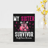 私の妹は乳がんAを支える生存者だ カード (黄色い花)