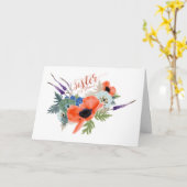 私の妹は私の友人の水色の花 カード (黄色い花)