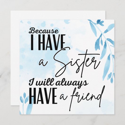 私の妹は私の友人 ノートカード (正面/裏面)