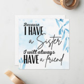 私の妹は私の友人 ノートカード (正面/裏面インサイチュ)