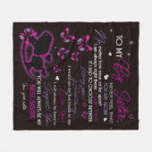 私の妹カスタムにフリースブランケット毛布 – ギフト フリースブランケット (正面(横))