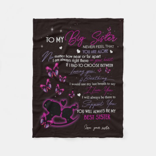 私の妹カスタムにフリースブランケット毛布 – ギフト フリースブランケット (正面)