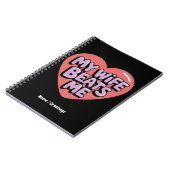 私の妻おもしろいは私の機知に富んだ夫の冗談デザイン ノートブック (左側)