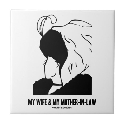 私の妻および私の義母(目の錯覚) タイル (正面)