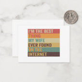 私の妻がイ最高のンターネットで見つけたこと ノートカード (正面/裏面インサイチュ)