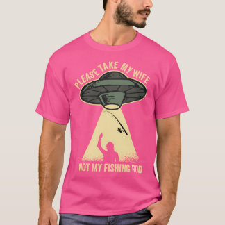 私の妻ではなく私の魚釣りロッドおもしろいフサ Tシャツ
