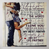 私の妻に |愛引用文あり | ポスター (正面)