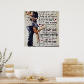 私の妻に |愛引用文あり | ポスター (キッチン)