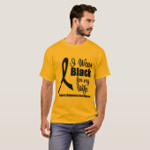 私の妻のためのメラノーマIの衣服の黒 Tシャツ (正面フル)