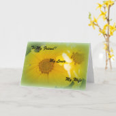 私の妻のための母の日 カード (黄色い花)