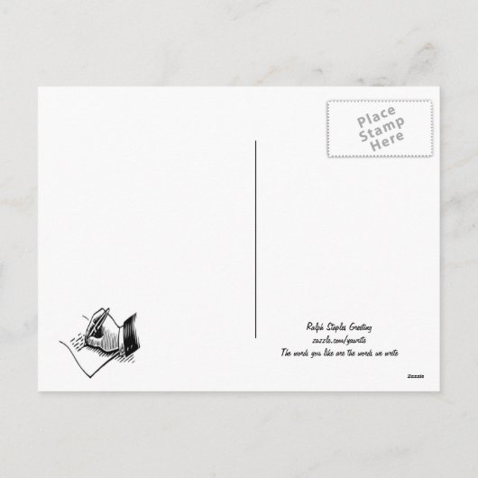 私の妻のクリスマスポストカードが大好き シーズンポストカード (裏面)