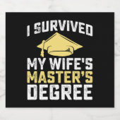 私の妻の修士の学位生き延びの卒業 ビールラベル (シングルラベル)