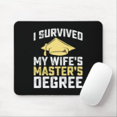 私の妻の修士の学位生き延びの卒業 マウスパッド (マウス)