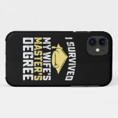 私の妻の修士の学位生き延びの卒業 Case-Mate iPhoneケース (裏面(横))