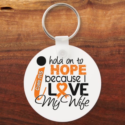 私の妻の多発性硬化症を願う。 キーホルダー (正面)