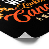 私の妻の白血病がんの目に衣服オレンジ ポスター (角)