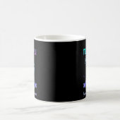 私の妻の自死を悼んで、私は青緑色+紫色を身に着けています コーヒーマグカップ (中央)