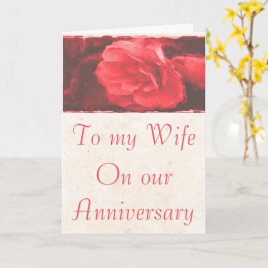 私の妻の記念日カードへ カード (黄色い花)