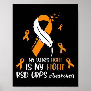 私の妻の闘いは私の闘い RSD CRPS 認識フィットネス ポスター